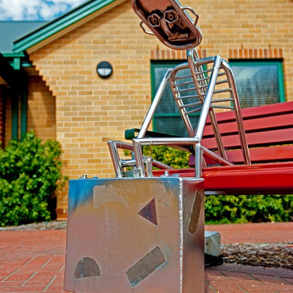 Bill Dorman, 'Ma baby gone and left me', 2006, stainless steel, copper, brass and titanium, Goulburn Visitor Information Centre. Image Carter Images.